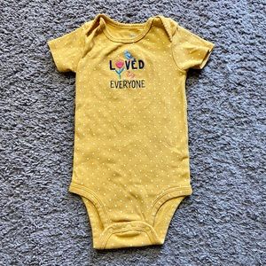 Yellow Loved by Everyone Onsie